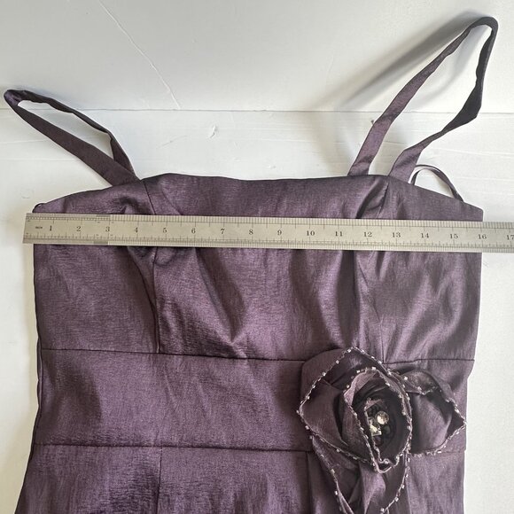 R&M Richards Sheath Dress Womens 8 Purple Beaded Flower Party Whimsygoth 90s Y2K - Picture 10 of 15